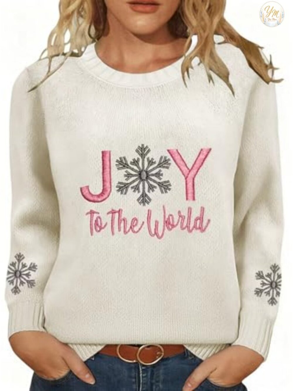 Women's Knitted Pullover Sweater Long Sleeve Crewneck Loose Fit Winter